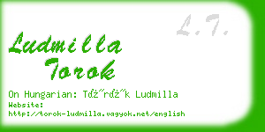 ludmilla torok business card